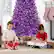 Alt View 4. Best Choice Products - Best Choice Products 6ft Pre-Lit Purple Christmas Tree, Artificial Holiday Decoration w/ 250 Lights - Purple.