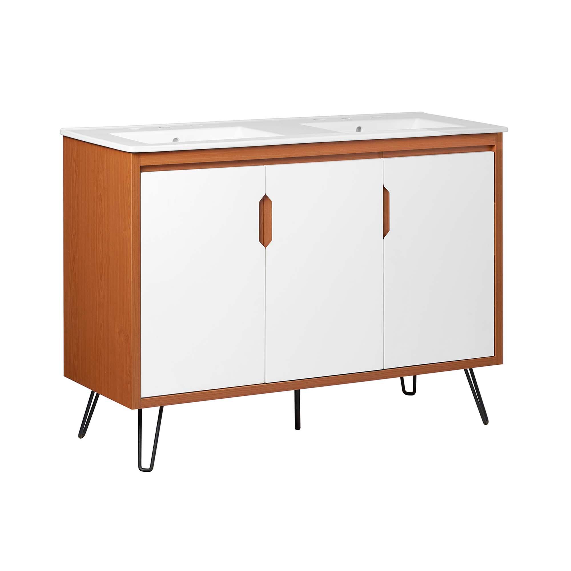 Angle. Modway - Energize Bathroom Vanity Basin Included by Modway - Cherry White White.