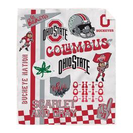 Pegasus - Ohio State Buckeyes 60" x 70" Loco Fan Ultra Cozy Sherpa Blanket - Multicolor