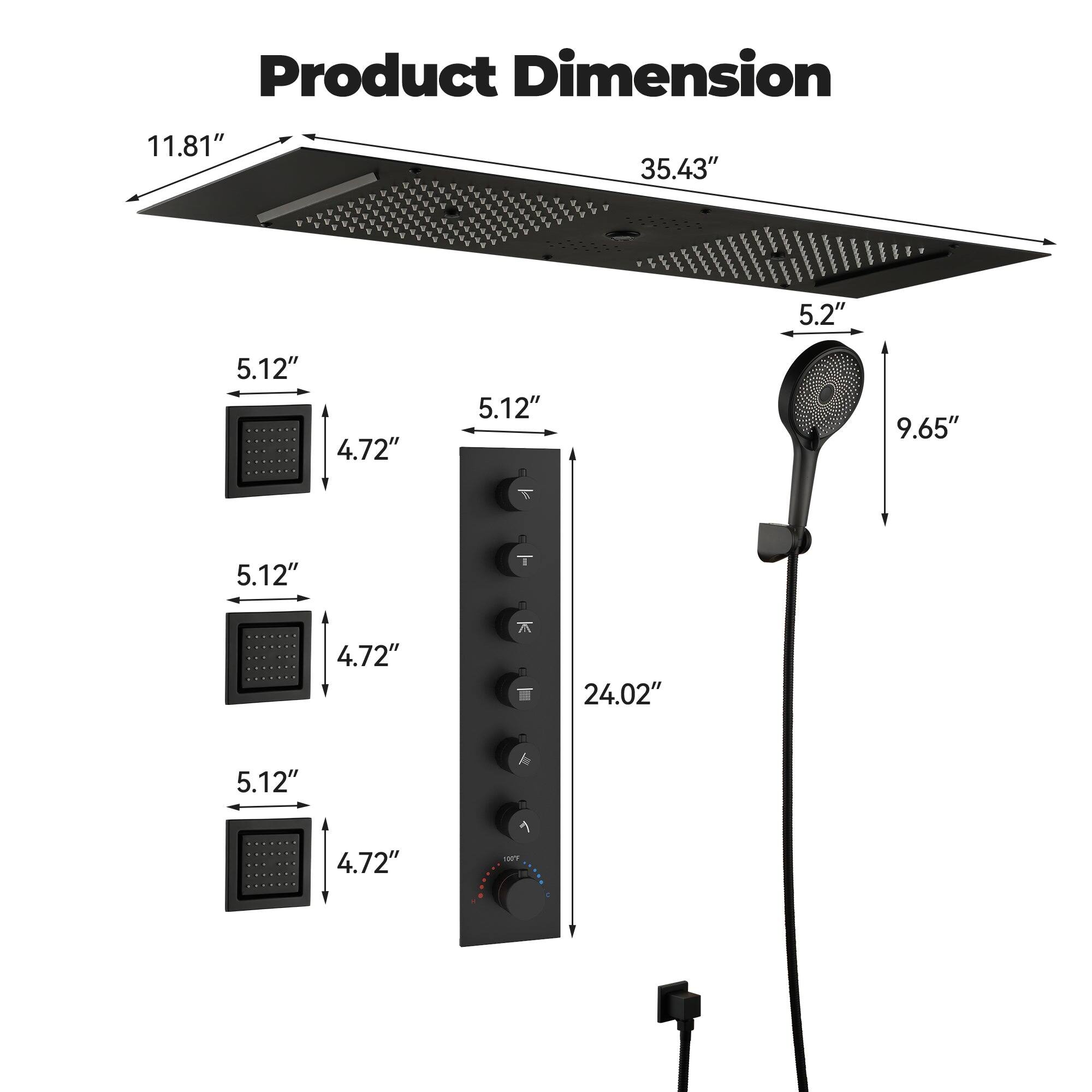 Product Dimension 11.81" 35.43" 5.2" 5.12" 4.72" 5.12" 9.65" 5.12" 4.72" 24.02" 5.12" 4.72"