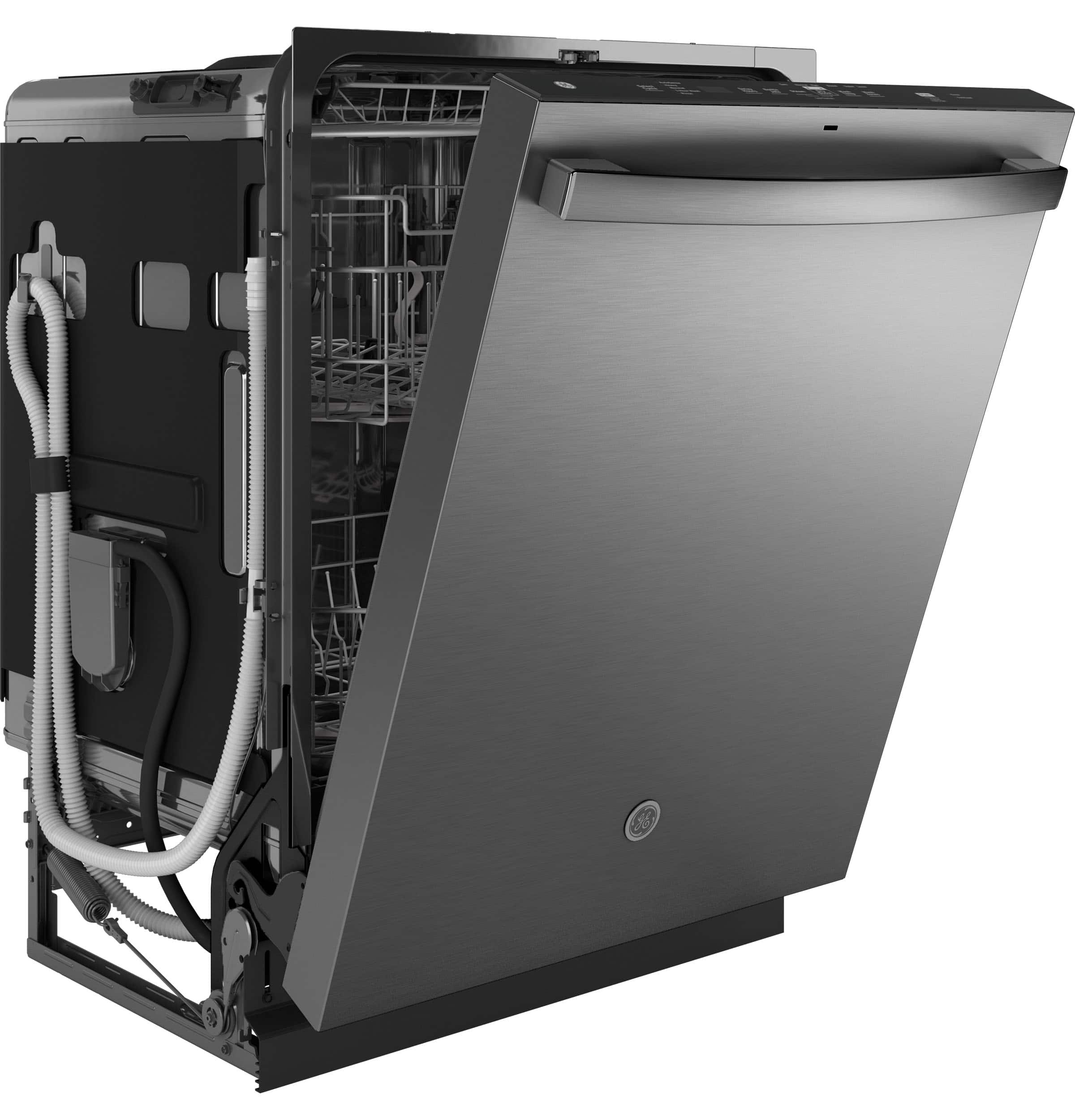 Alt View 18. GE - 24" Top Control Built-In Stainless Steel Tub Dishwasher with 3rd Rack, Sanitize Cycle and 47 dBA - Stainless Steel.