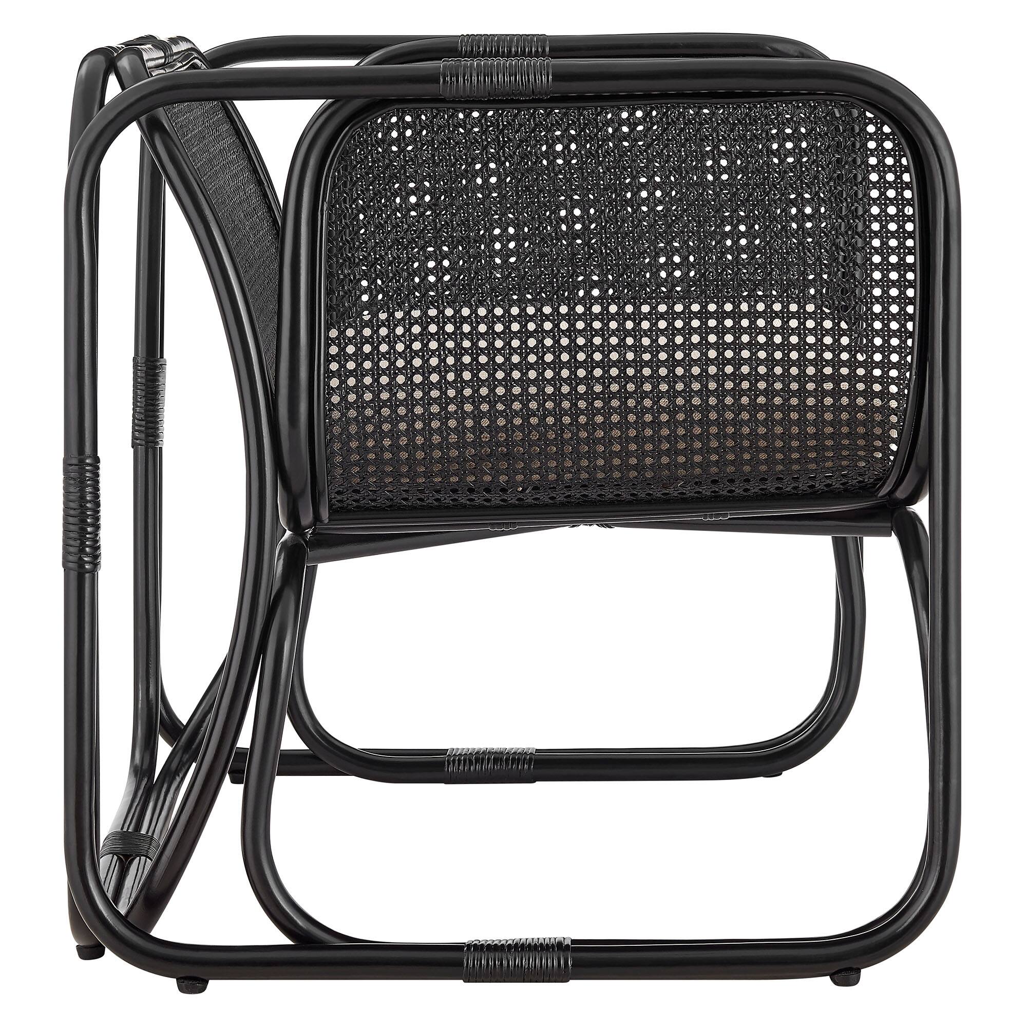 Alt View 2. Modway - Ellis Natural Rattan Accent Armchair by Modway - Black.