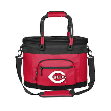 Front. Logo Brands - Cincinnati Reds 35 Can Flex Cooler - Red.