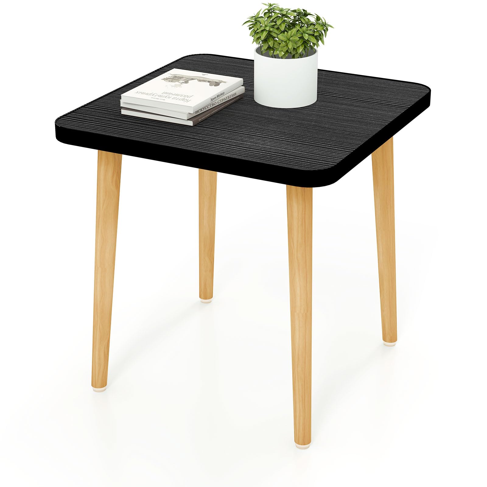 PO3TICJUNKI3 Simple End Table Modern Side With 4 Solid Wood Sturdy For ...