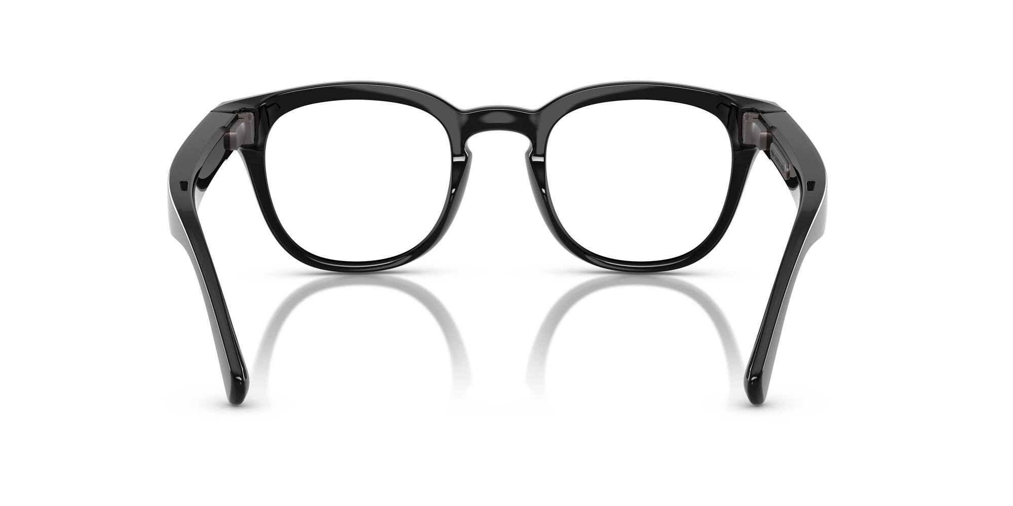 Back. Nuance - Panthos 48 Audio Glasses - Shiny Black - Transition Lens - SHINY BLACK.