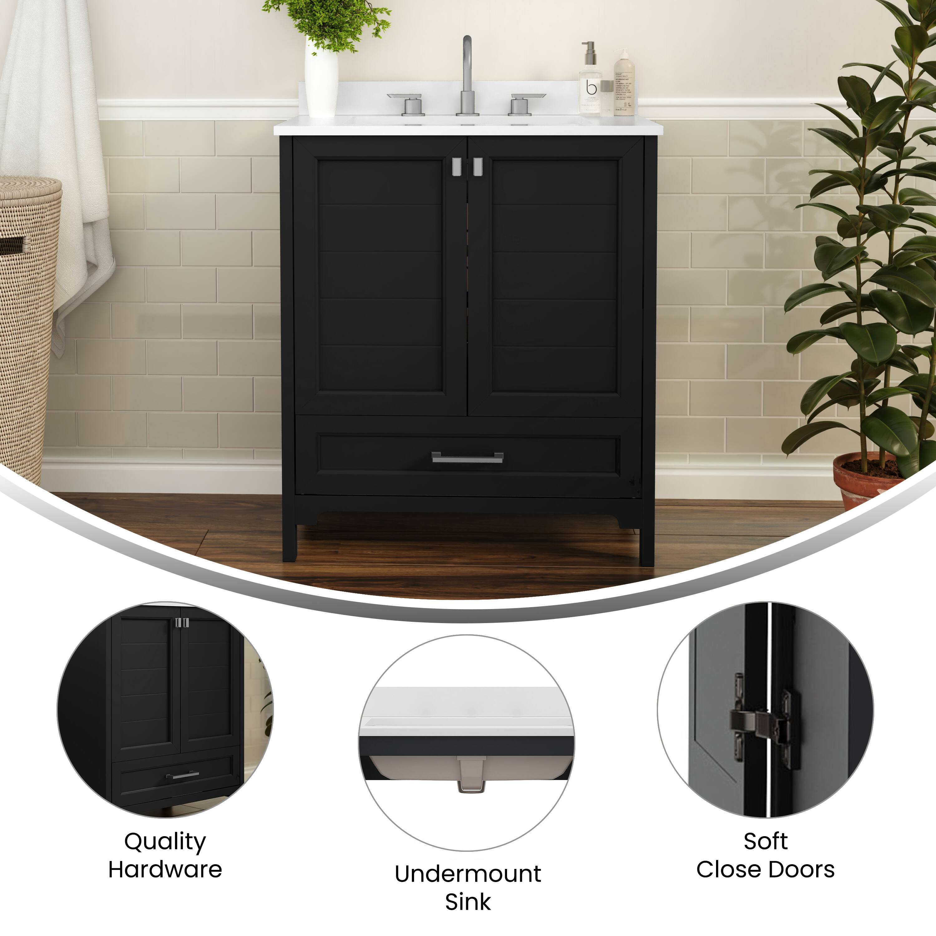 Quality Hardware  
Undermount Sink  
Soft Close Doors