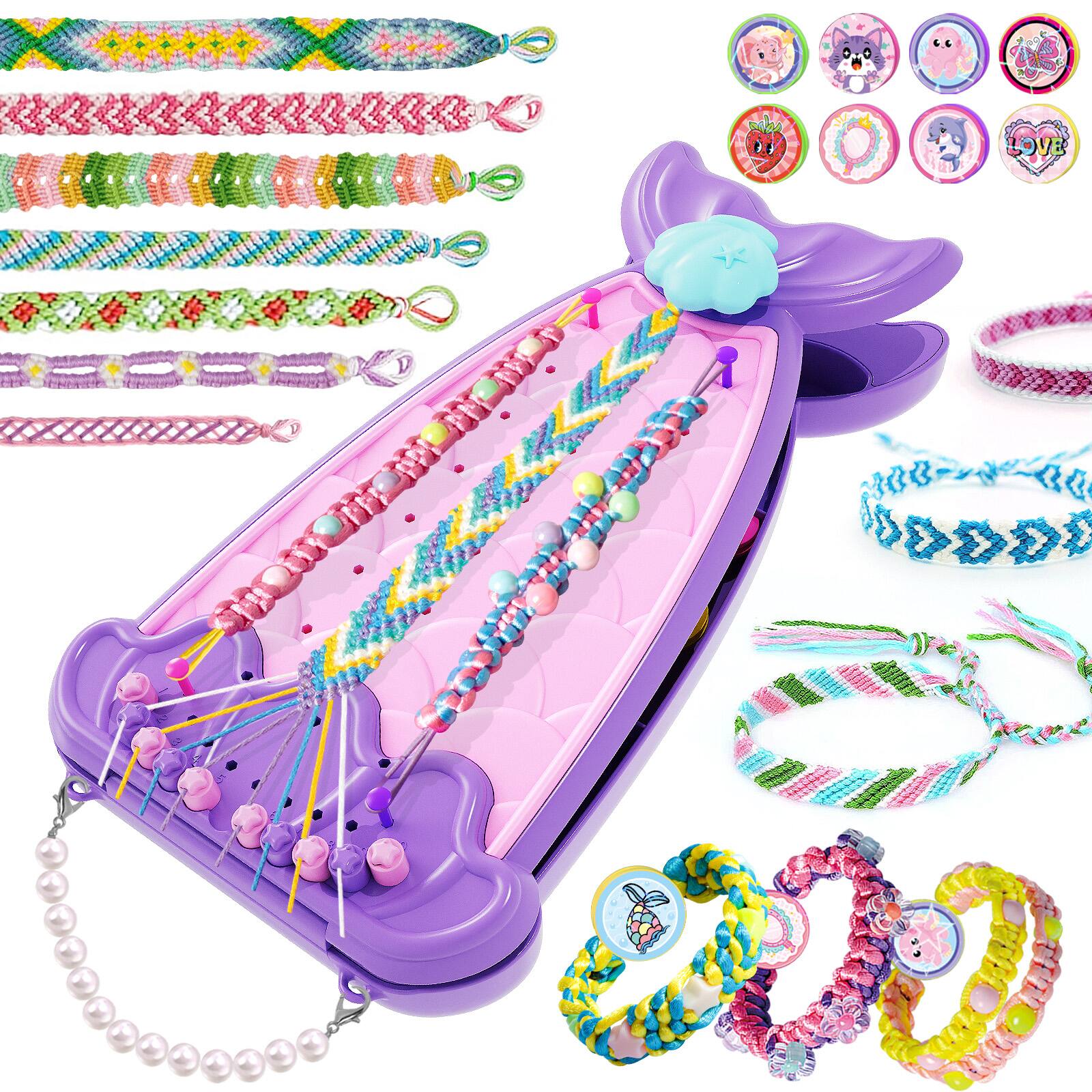 Alt View 4. Topteng - Bracelet Making Kit for Kids - Create 8 Bracelets, Complete DIY Craft Set, Pink, Perfect Gift - Purple.