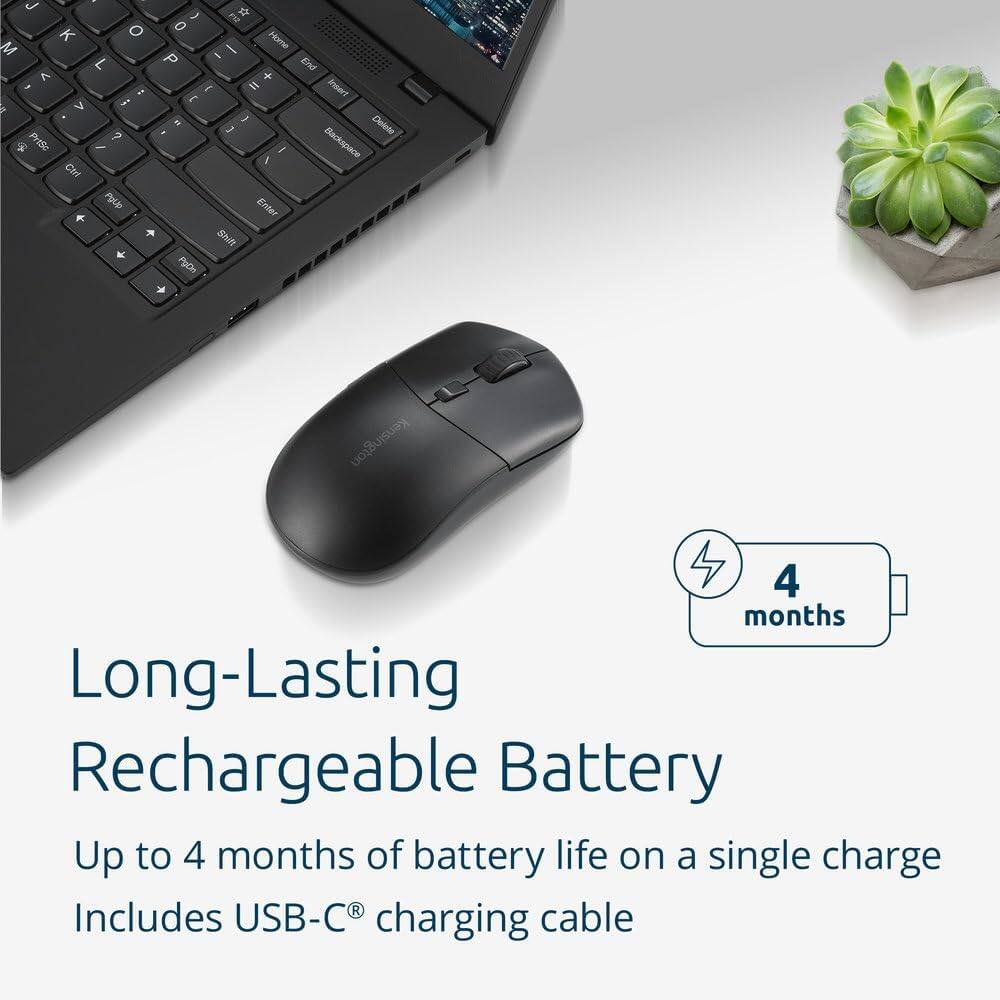 Long-Lasting Rechargeable Battery  
Up to 4 months of battery life on a single charge  
Includes USB-C® charging cable