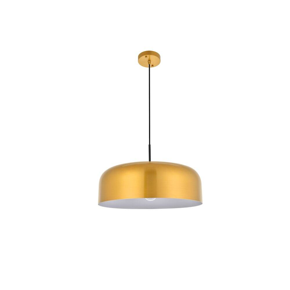 Alt View 6. Living District - Etude 1 Light Satin Gold And Black Pendant - Satin Gold And Black.