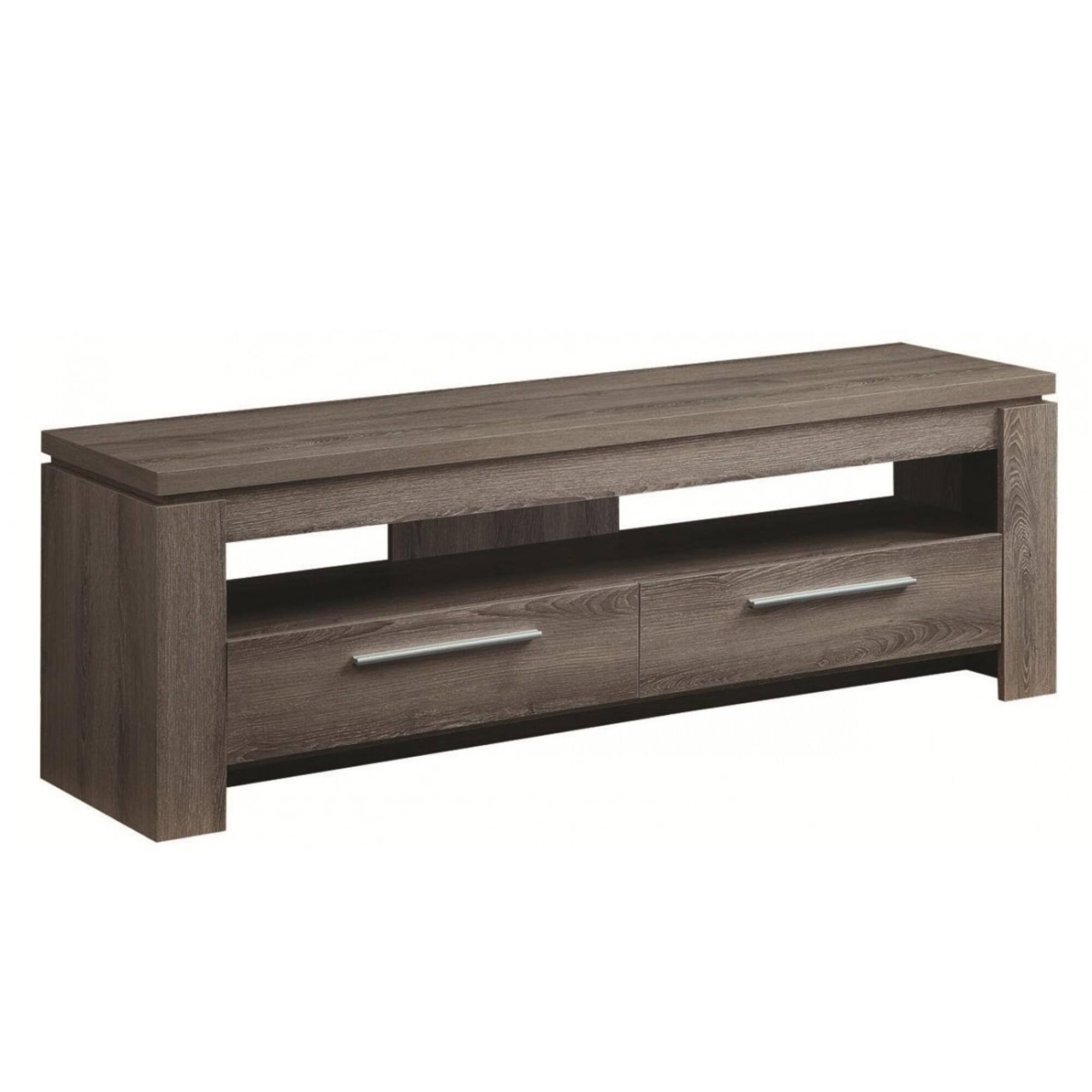 Front. Manhattan Lane - Fine Looking weathered Gray tv console - Gray.
