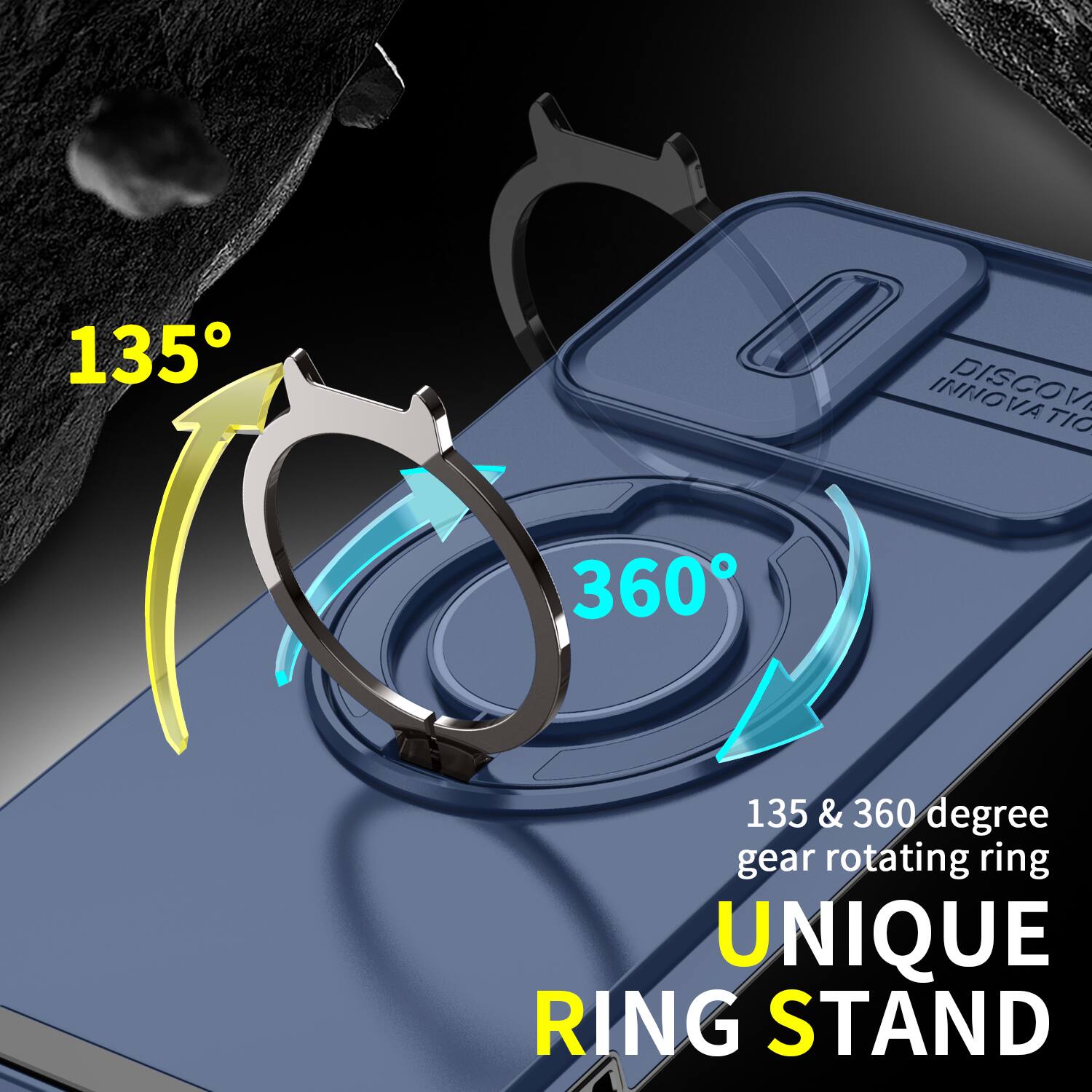 135
DISCOVATIONAL TIO
360
135 & 360 degree gear rotating ring UNIQUE RING STAND