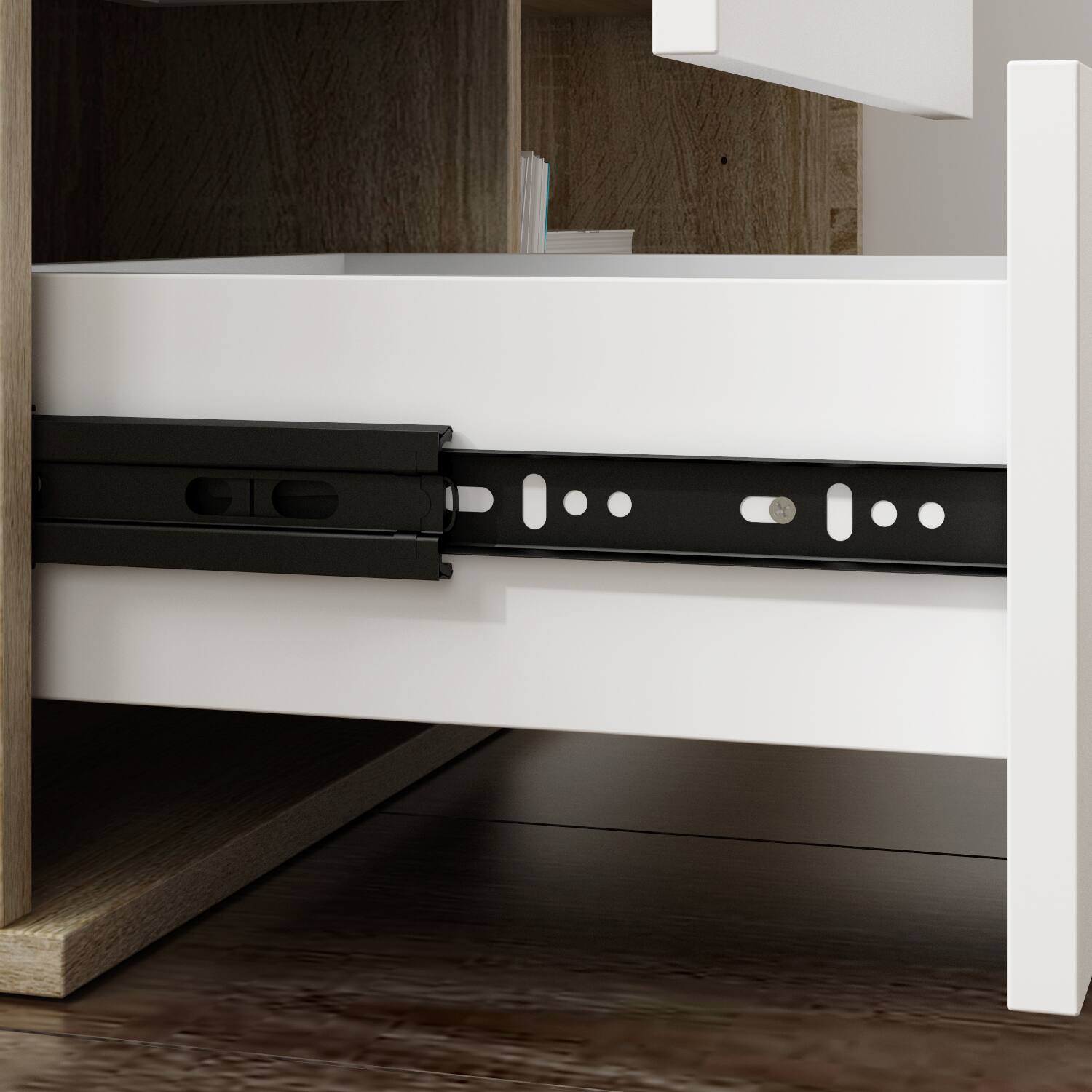 Alt View 4. Famapy - Famapy L - Shaped Computer Desk: Multicolor Options, Ample Storage & Modern Style - Wooden.