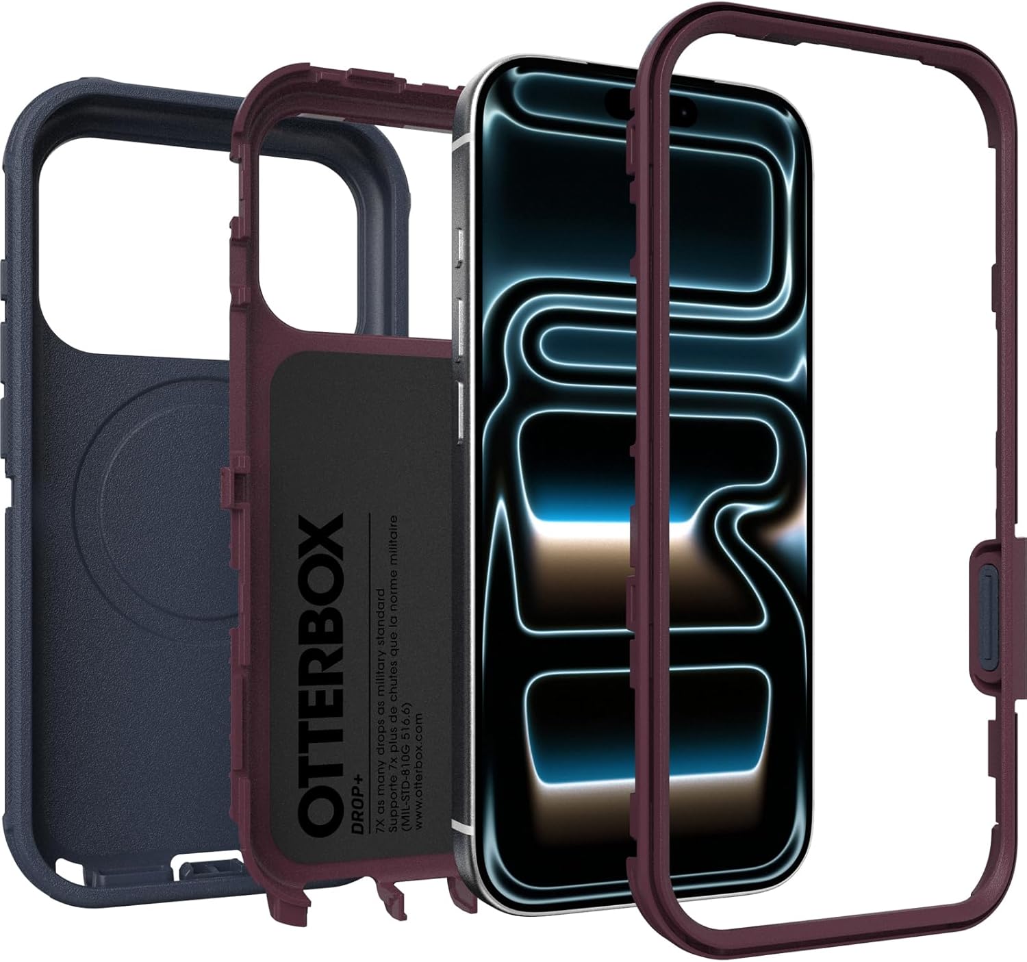 OTTERBOX DROP+  
16.6) 51 com drops plus 0G 7x many (wIr-21D-R10 www.otterbox.com  
Supporte Sup  
militaire norm standara 9 que military chutes as de  
(Supporte plus de 16 chutes militaires conformément à la norme MIL-STD-810G)