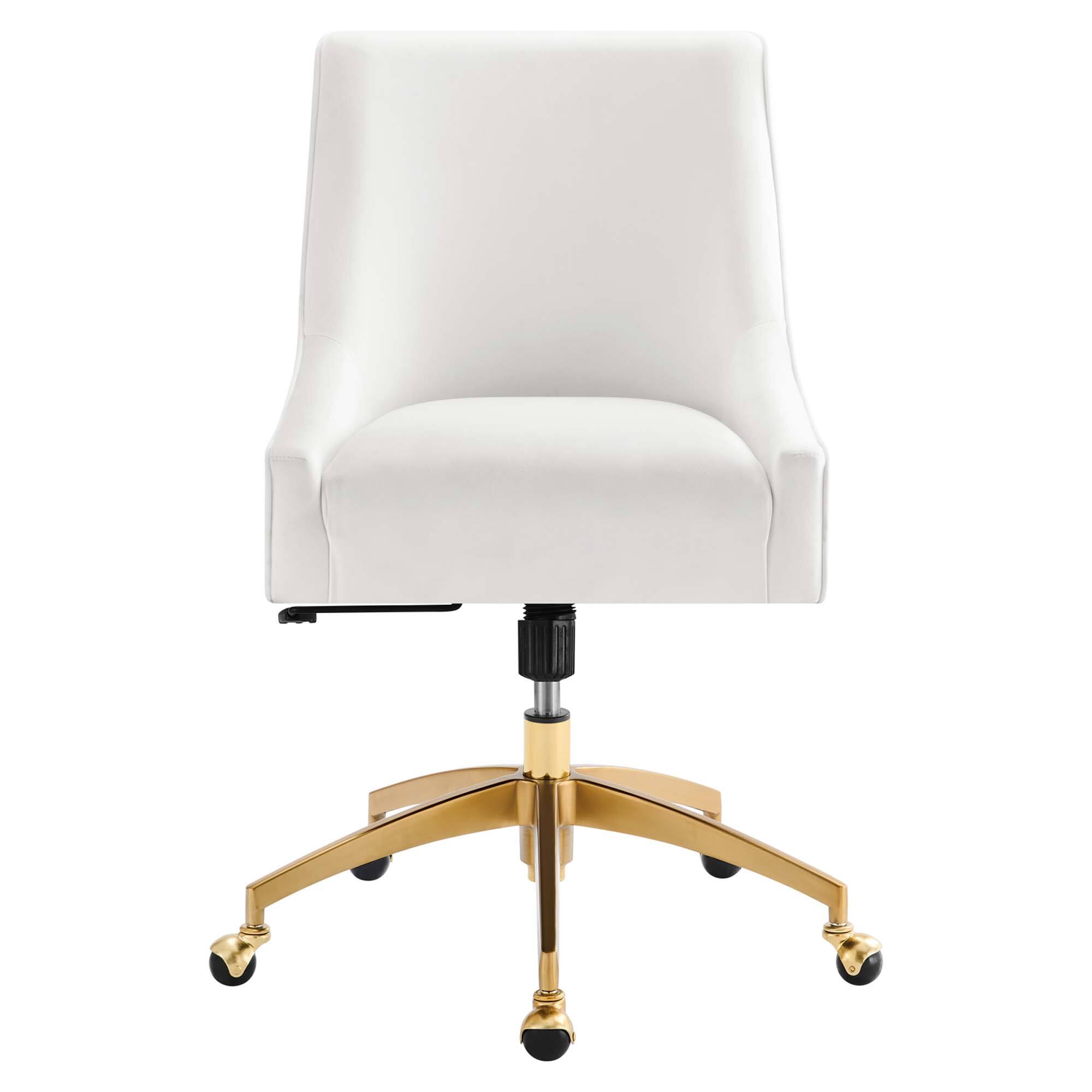 Alt View 1. Modway - Discern Performance Velvet Office Chair by Modway - White.