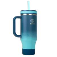 Takeya - 40-oz. Straw Tumbler with Handle - Ombre Adventure - Angle_Zoom