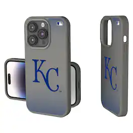 Keyscaper - MLB - Kansas City Royals Linen Logo iPhone Soft Touch Case - 14 - Gray