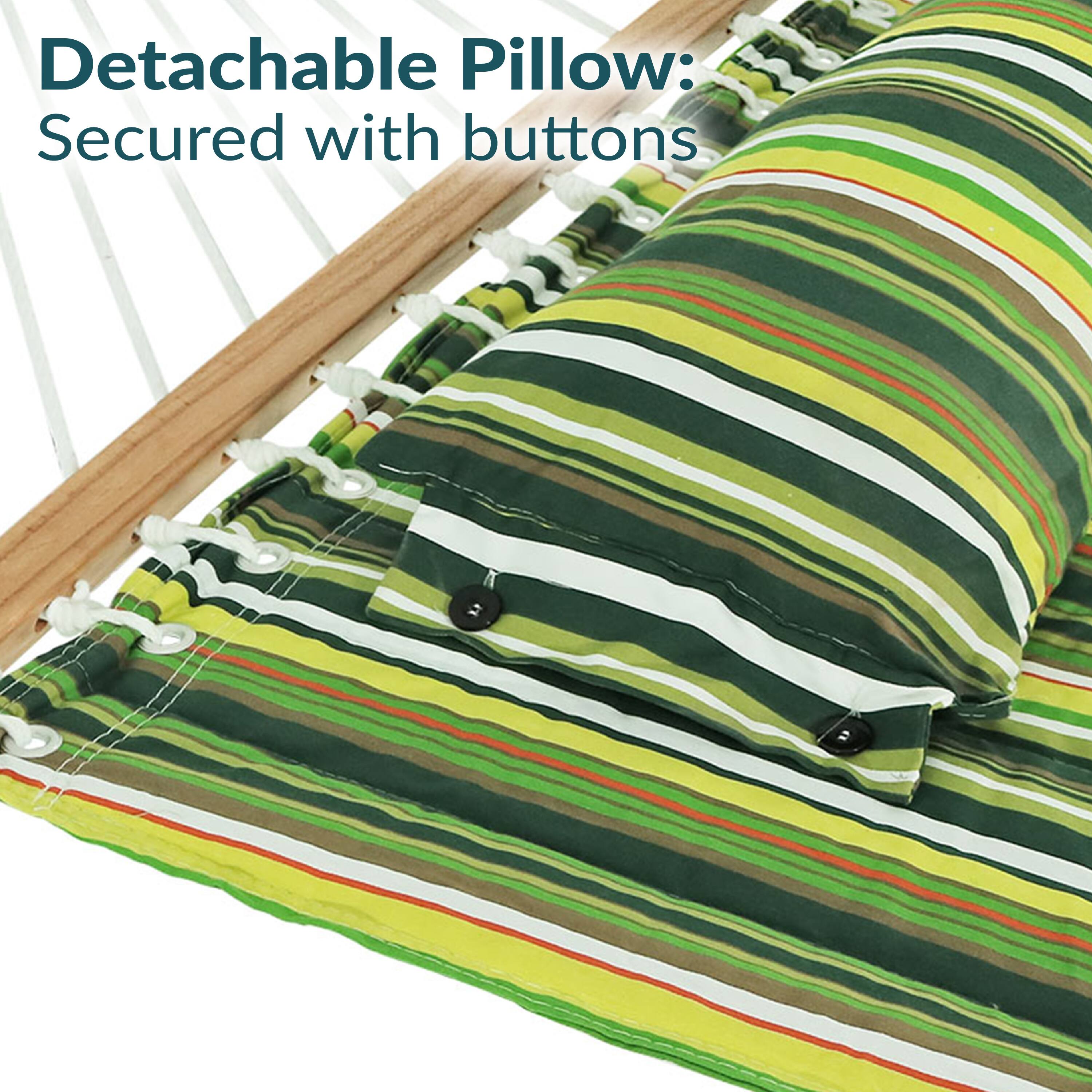 Detachable Pillow: Secured with buttons