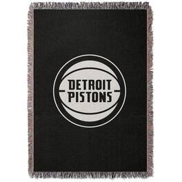 Chad & Jake - Detroit Pistons Woven Blanket - Black