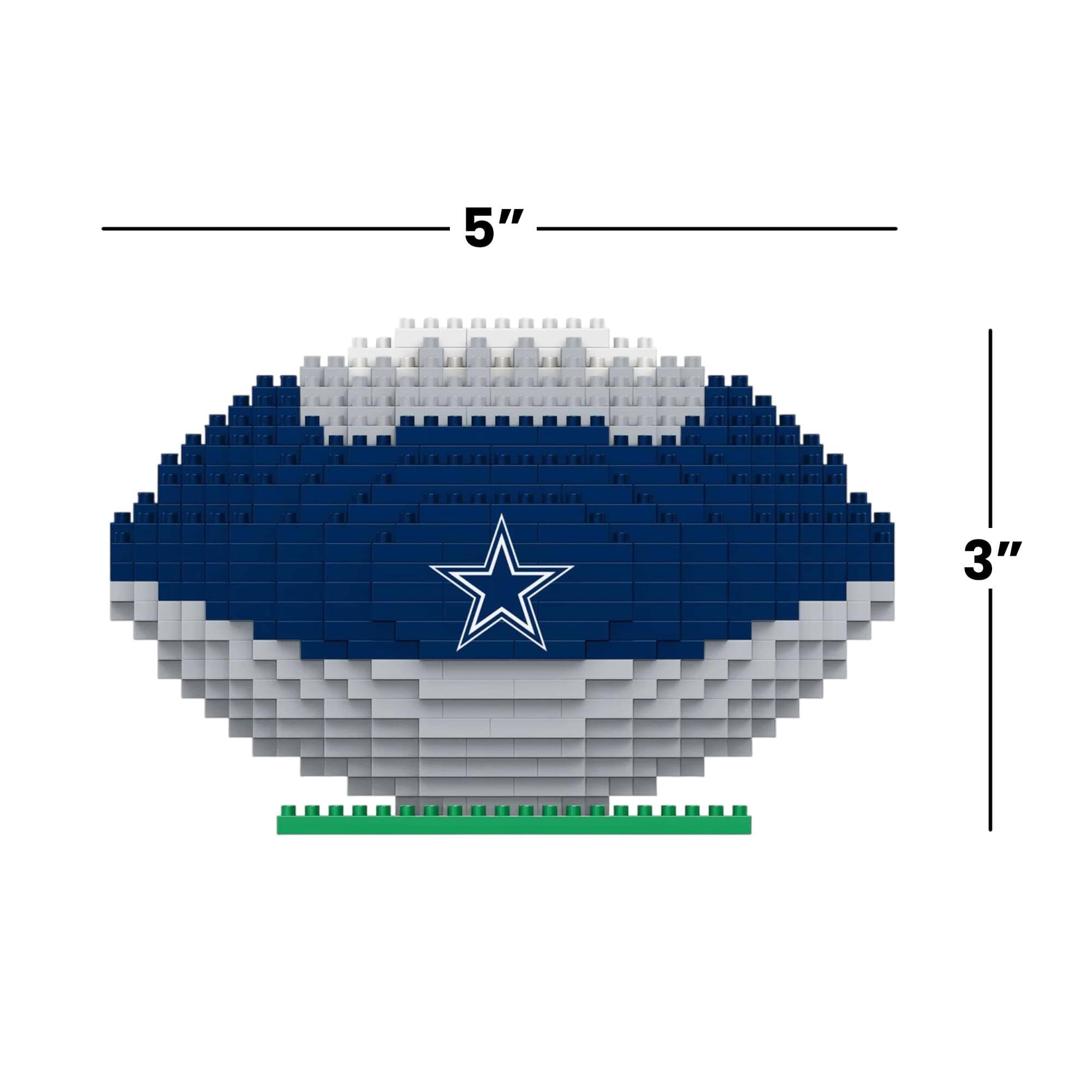 Alt View 4. Forever Collectibles - Dallas Cowboys NFL BRXLZ Football 704-Piece Building Block Set - Blue.