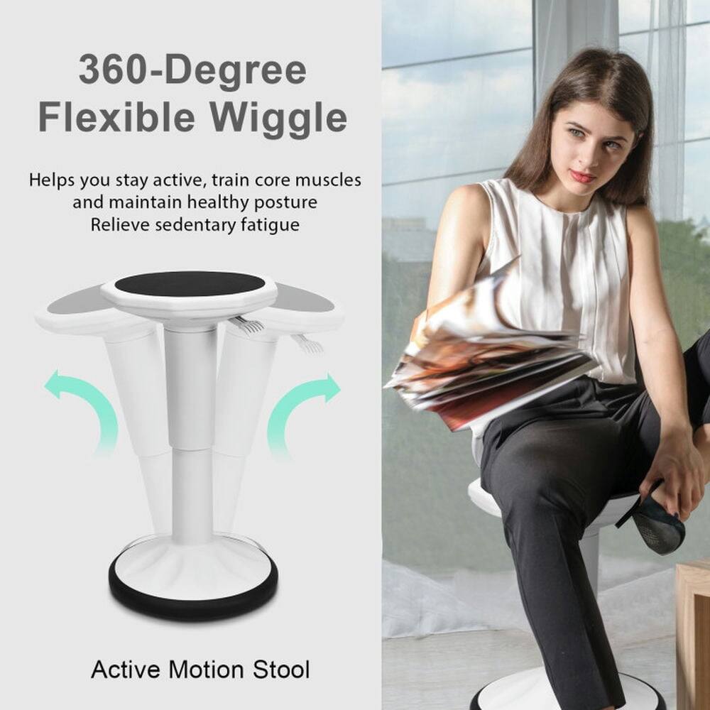 360-Degree Flexible Wiggle  
Helps you stay active, train core muscles and maintain healthy posture  
Relieve sedentary fatigue  

Active Motion Stool