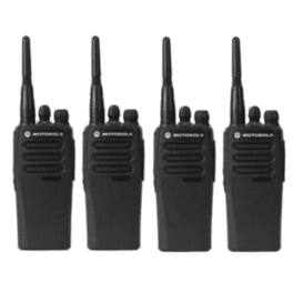 Motorola - CP200d UHF Radio AAH01QDC9JC2AN NEW 4 pack bundle - Black