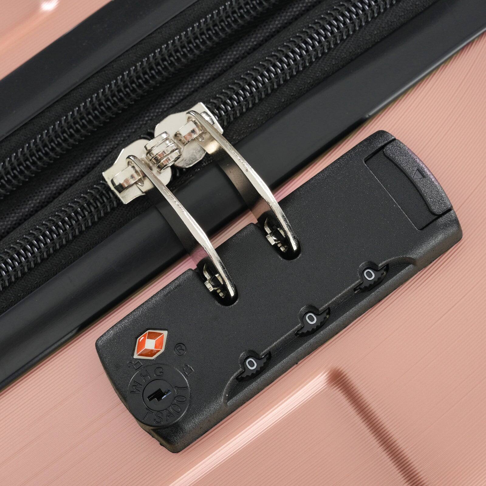 Alt View 8. BreeBe - Hardshell Luggage 28-Inch Checked Suitcase, Lightweight Durable ABS, Double Wheels, Expandable Travel Bag Rose Pink - Rose Pink.