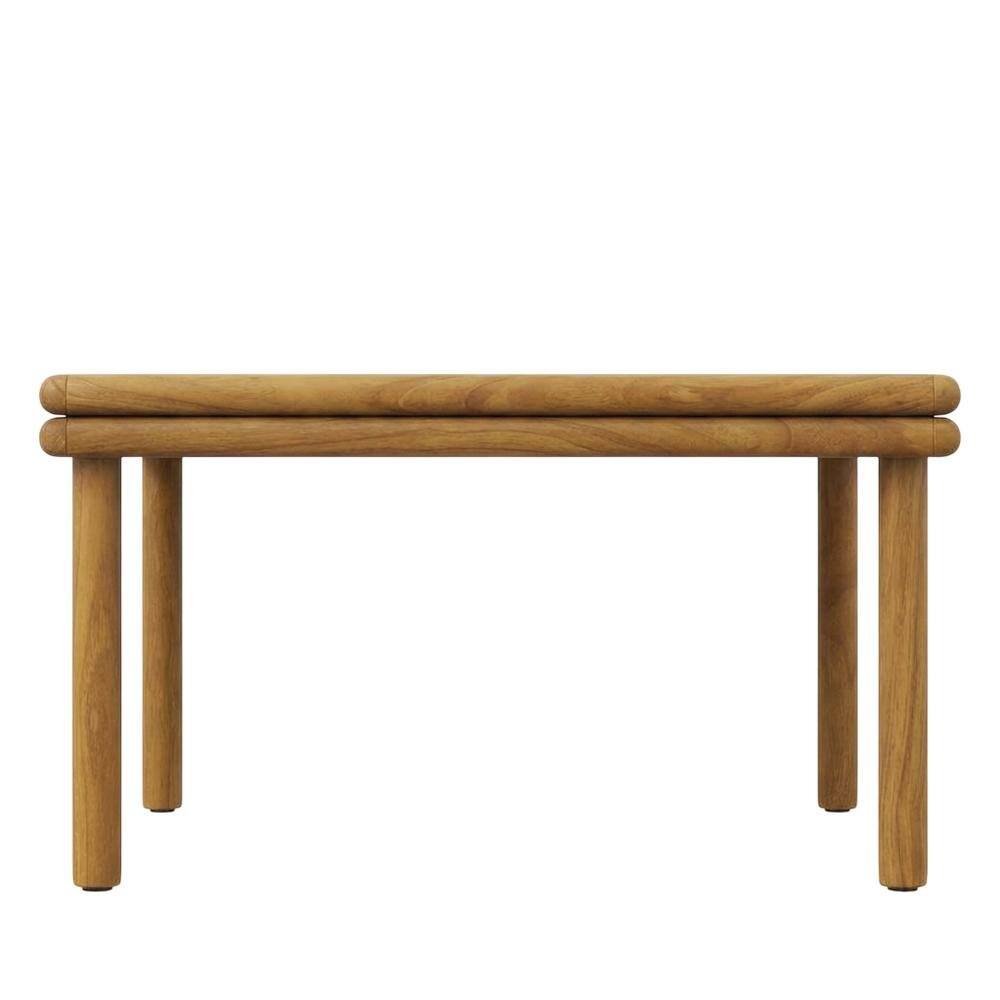 Back. Outdoor Escape - Modern Teak Wood Outdoor Coffee Table for Patio or Garden Use - Brown.