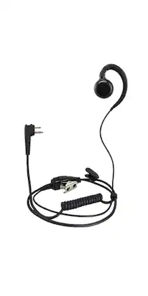 ProMaxPower - Swivel Earpiece with PTT Mic for Motorola CLS1110, RMU2040, DTR550 & Other Radios - Coiled