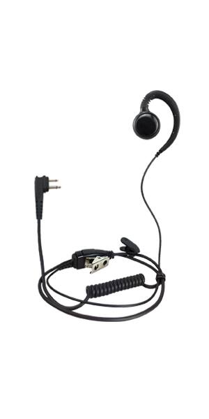 Front. ProMaxPower - Swivel Earpiece with PTT Mic for Motorola CLS1110, RMU2040, DTR550 & Other Radios - Coiled.