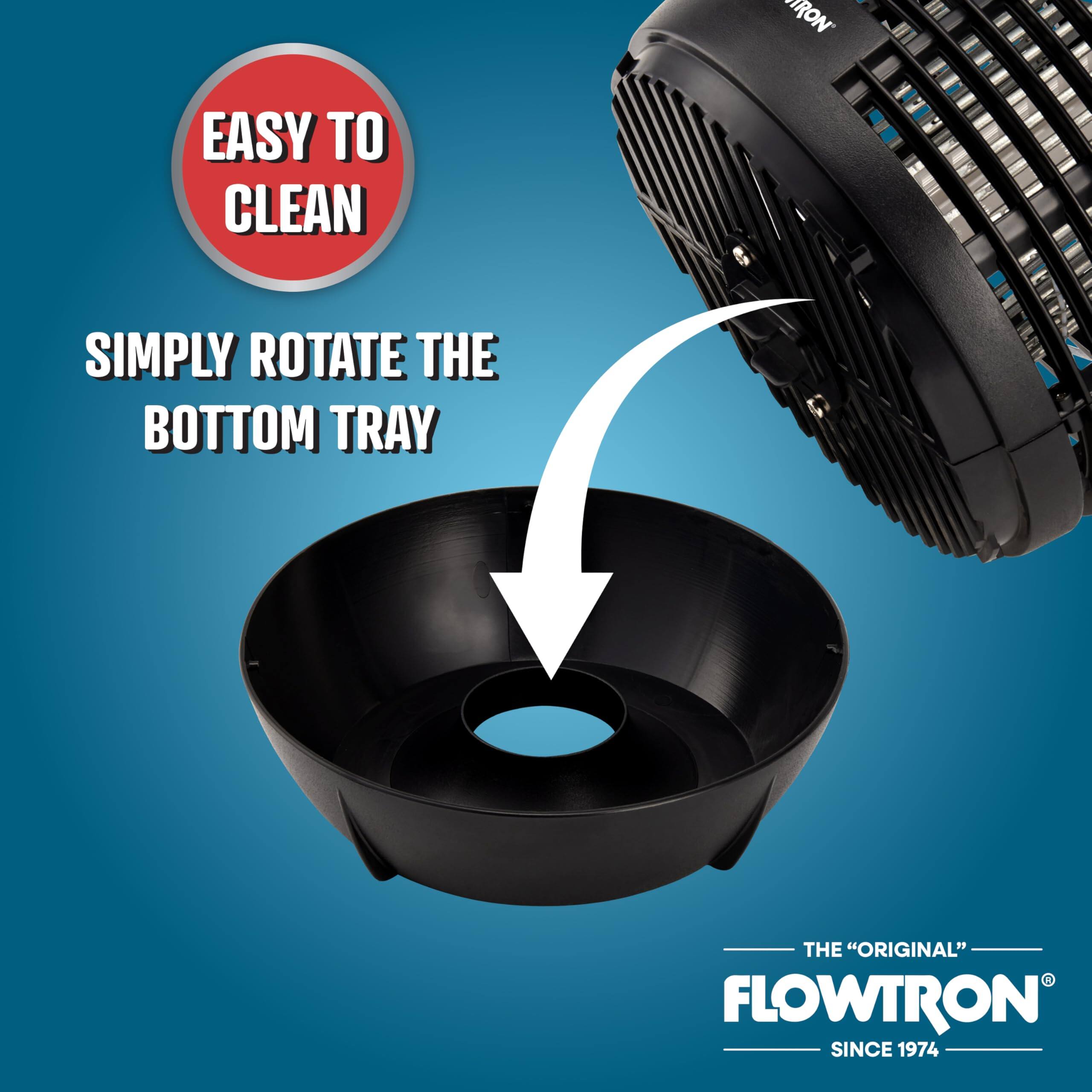 IRON' EASY TO CLEAN SIMPLY ROTATE THE BOTTOM TRAY THE "ORIGINAL" FLOWTRON SINCE 1974