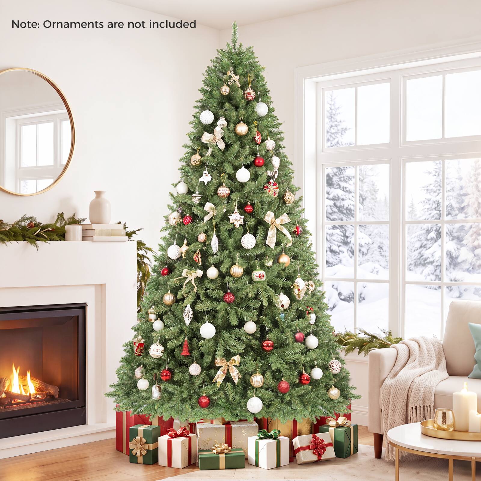 Note: Ornaments are not included