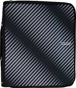 Five Star - 2" 3-Ring Zipper Binders - Black