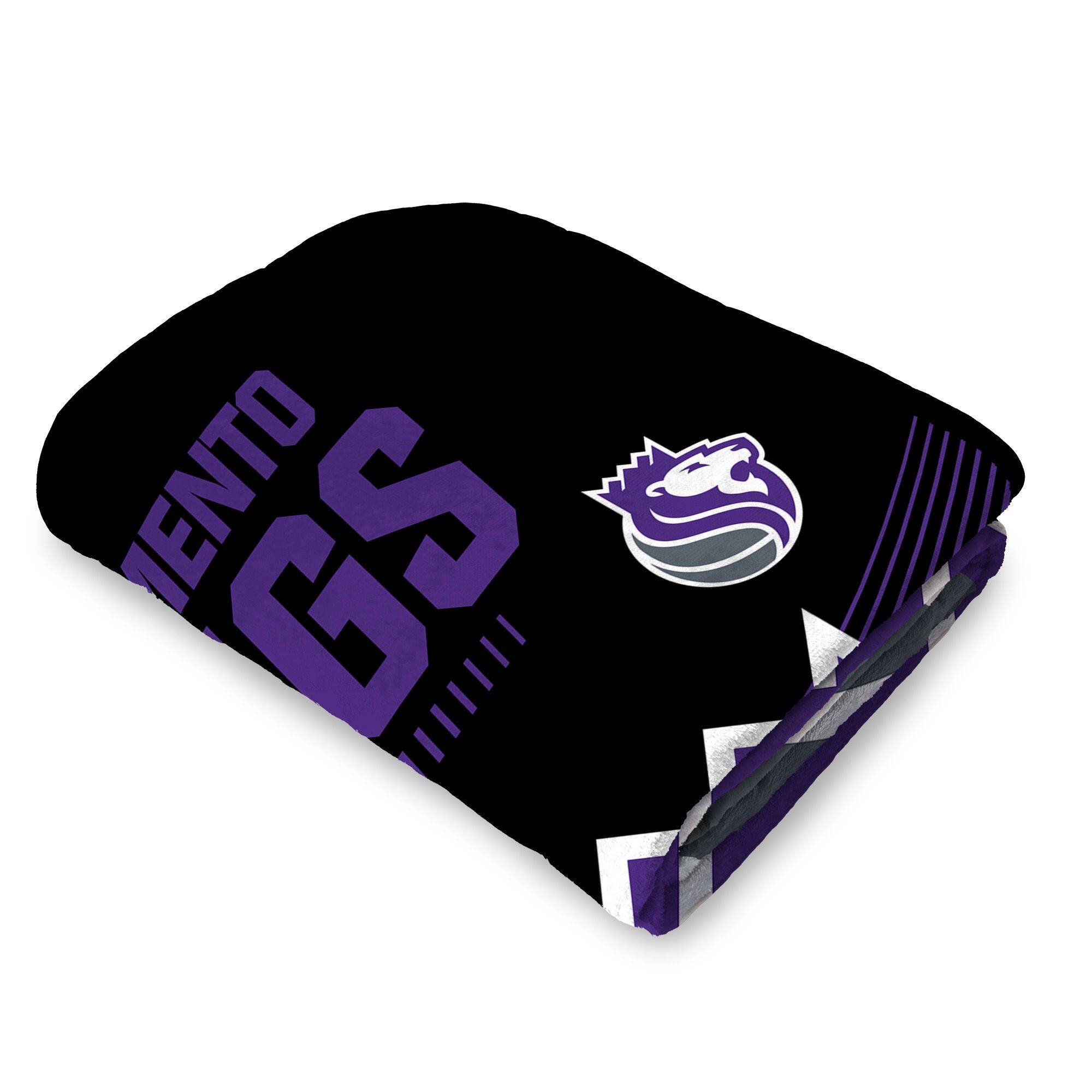 Back. Sweet Home Collection - NBA Sacramento Kings 60" x 80" Raschel Throw Blanket - Black.