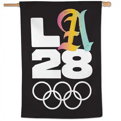 Front. WinCraft - LA28 Summer Olympics 28" x 40" Banner - Multicolor.