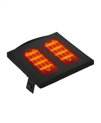 Front. ororo - Endzone Heated Seat Cushion - Black.