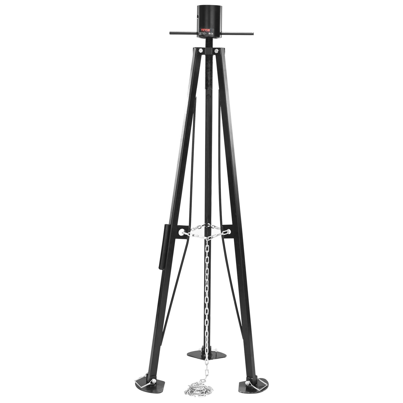 Alt View 5. VEVOR - 5th Wheel Tripod Stabilizer,5000 LBS Load Capacity Tripod Fifth Wheel Stabilizer, 35"-57" Adjustable Height RV Gooseneck - Black.