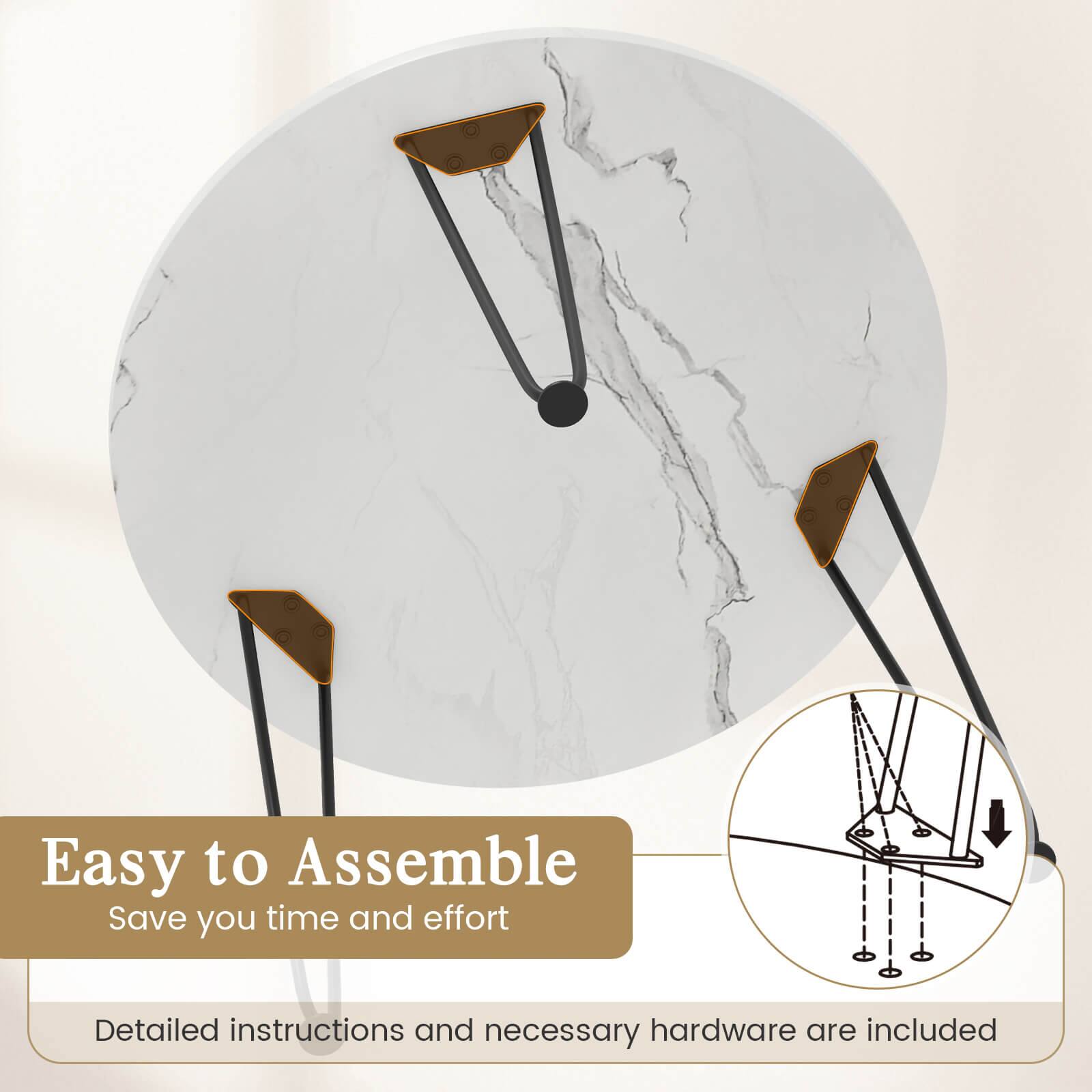 Easy to Assemble Save you time and effort Detailed instructions and necessary hardware are included