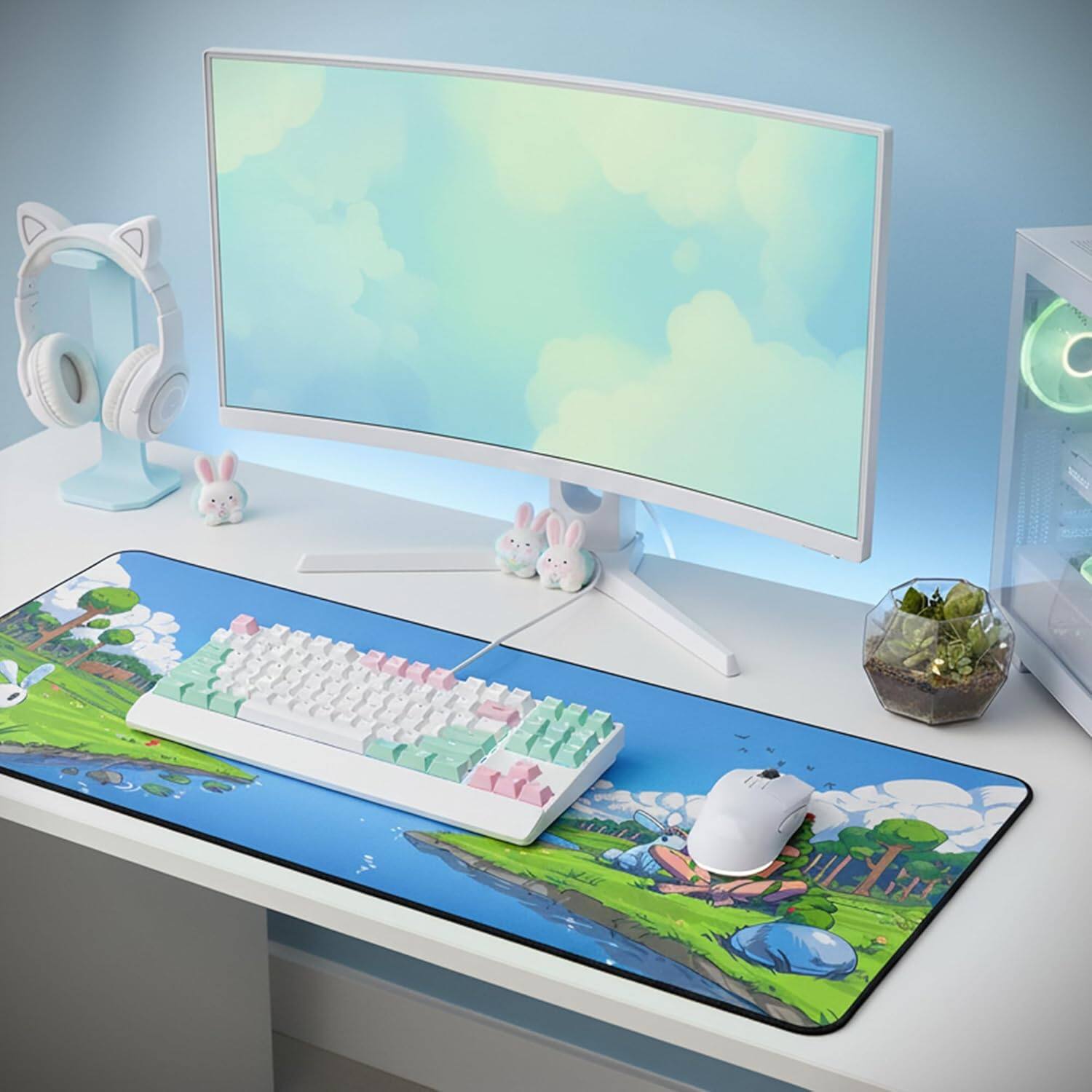 Alt View 5. Hystar - Terraria Extended Gaming Mouse Pad | XXXL 45" x 20" | 5mm Thick, Waterproof Surface, Smooth Polyester, and Rubber Base - Dryad.
