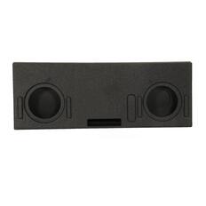 Front. QPower - QPower Dual 10" Ported Sub Enclosure Box for Toyota Tundra Crew Max 2014-2021 - Black.