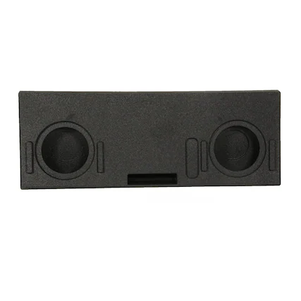 Front. QPower - QPower Dual 10" Ported Sub Enclosure Box for Toyota Tundra Crew Max 2014-2021 - Black.