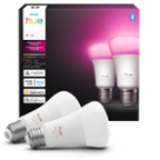 PHILIPS hue E26 White and color ambiance Ambiance blanche et colore 75 W 0.5 W LED 1100 lumen matter works with Alexa works with Apple Home works with Google Home white and color