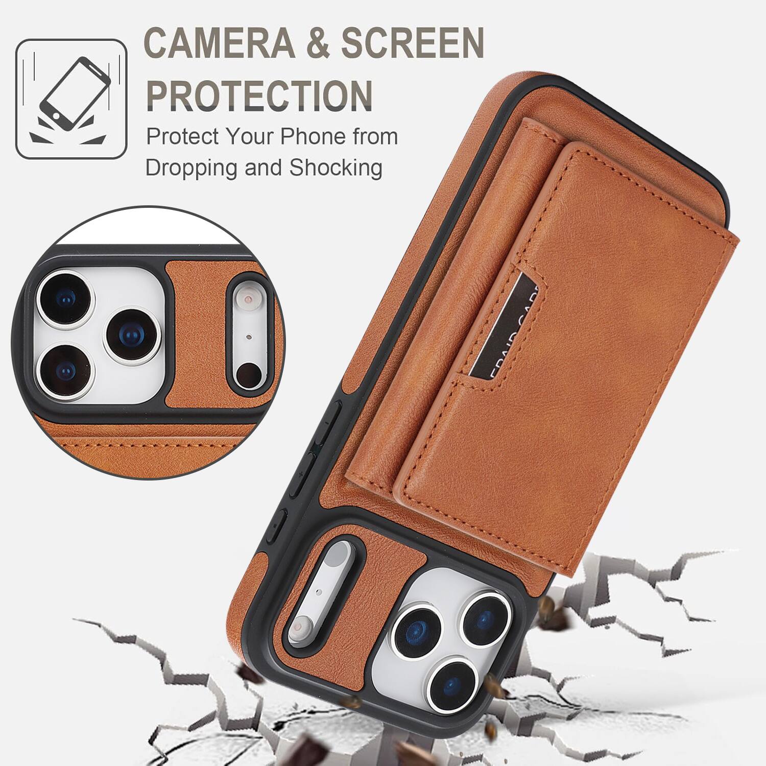 CAMERA & SCREEN PROTECTION  
Protect Your Phone from Dropping and Shocking