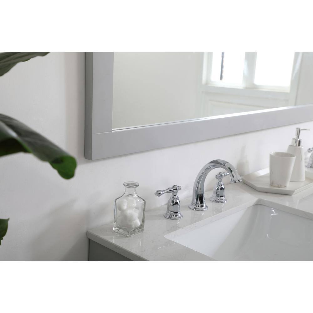 Alt View 2. Elegant Decor - Aqua rectangle vanity mirror 60 inch in Grey - Grey.