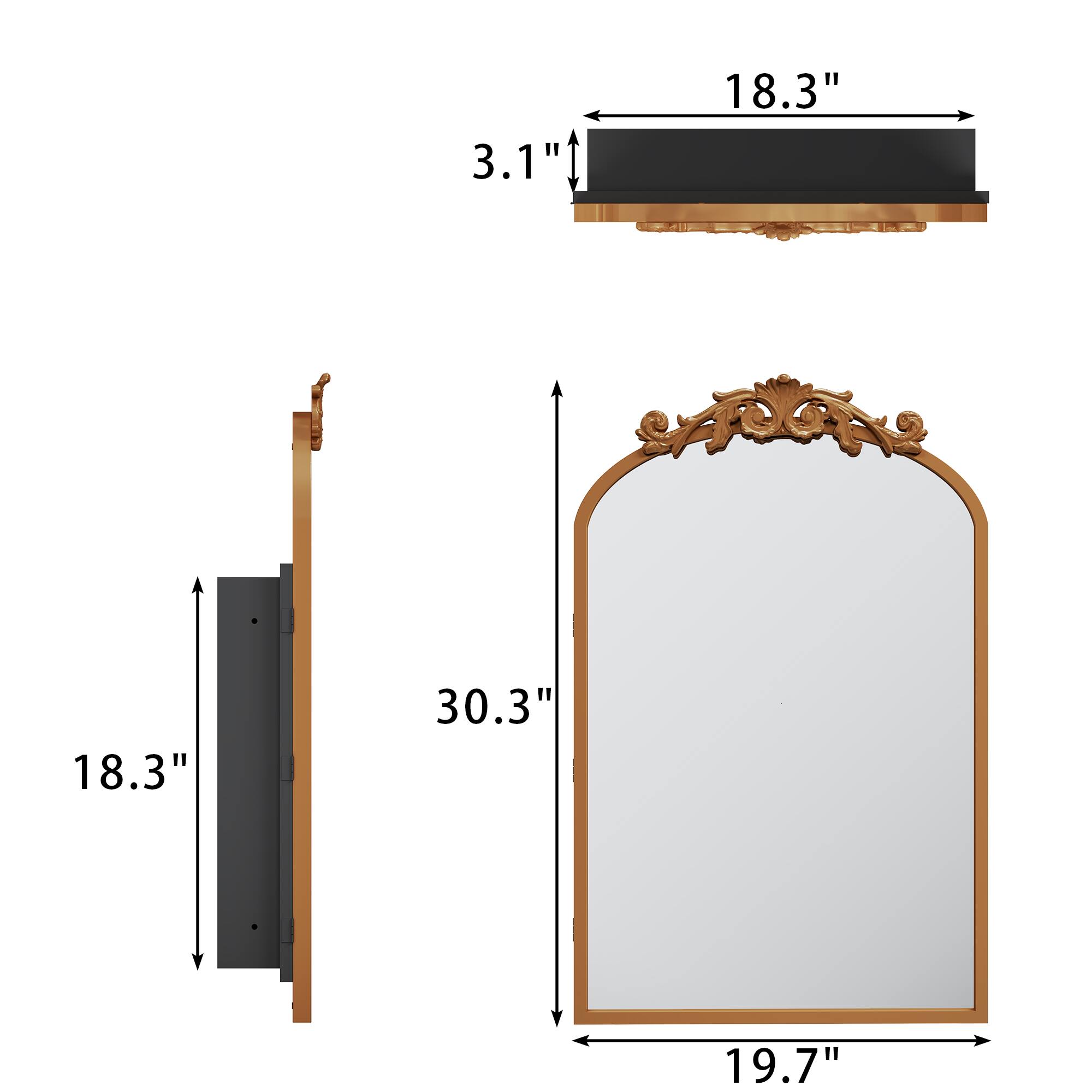 3.1"  
18.3"  
18.3"  
30.3"  
19.7"