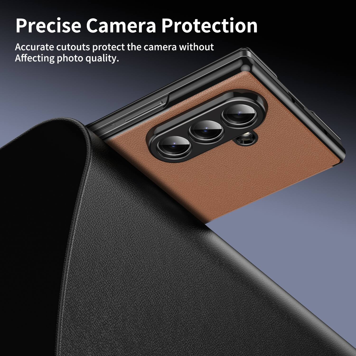 Precise Camera Protection  
Accurate cutouts protect the camera without affecting photo quality.