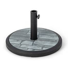 Mondawe - 35lbs Umbrella Base with Built-in Cement - Black and Gray