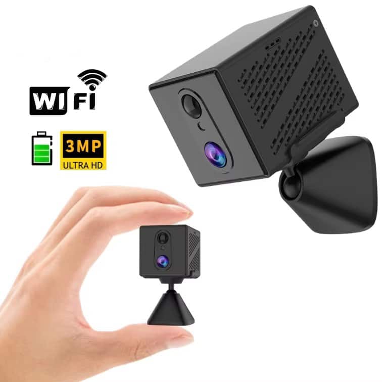Cluzine - 3MP 4G Low Power Battery Security Camera, Indoor Wireless WiFi Camera, Plug-in Free