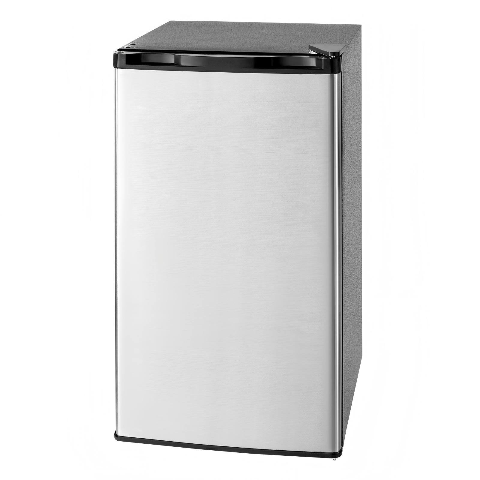 Front. SKONYON - Mini Fridge 3.2 Cu Ft Compact Refrigerator - Silver+Black.