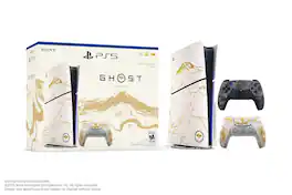 PS5 Console Ghost of Yōtei Gold LE Bundle (1TB Slim) + Gray Camo DualSense (New) - PlayStation 5