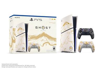 PS5 Console Ghost of Yōtei Gold LE Bundle (1TB Slim) + Gray Camo PS5 Console Ghost of Yōtei Gold LE Bundle (1TB Slim) + Gray Camo